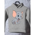 thumbnail image 3 of Cute Funny Baby Elephant Hoodie Toddler -Image by Shutterstock,  4 Toddler, 3 of 4