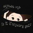 thumbnail image 2 of CafePress - Funny Peeking Baby January T S Maternity T Shirt - Maternity Dark T-Shirt, 2 of 3