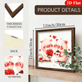 thumbnail image 3 of Valentine's Day Happy Frame Sign Couple Pigs, Heartshaped Chocolate and Coffee, Watercolor Handpainted Style Frame Wall Art Wall Pediments, 3 of 7