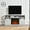 Milk White, variant on UHOMEPRO Fireplace TV Stand with 23" Fireplace TVs up to 65 inches, 58" Modern Farmhouse TV Media Stand, Large Barn Inspired Home Entertainment Console, Open Shelves, Closed Cabinets(Natural Brown)