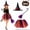 Set 4, variant on Halloween Witch Costume for Women Rainbow Witch Tutu Outfit Skirt Hat Free Size Halloween Party Dress Up Supplies Purple Set 1