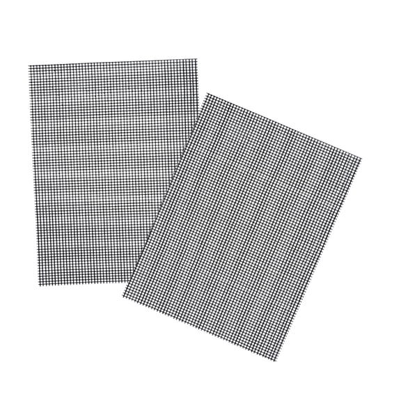 TABLZONE 2Pcs Grey Mesh Bbq Grill Pads Non Stick Reusable Outdoor Barbecue Accessories for Grilling