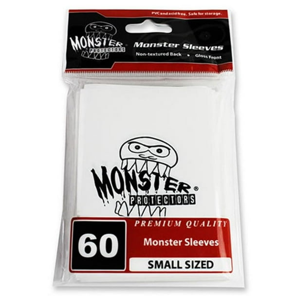 Sleeves Monster Protector Sleeves Smaller Size Gloss Finish Wlogo White