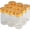 12 25ML-Golden Lid, variant on 12units Empty Jars Glass Bottle with Aluminium Gold Color Screw Cap 50ml Sealed liquid Food Gift Container (12, 50ML-Golden Lid)