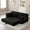 Black, variant on Memory Foam Cloud Loveseat Sofa, 2-in-1 Convertible Folding Couch Bed with Pull-Out Sleeper, No Assembly Corduroy Floor Lounge Sofa for Apartment Office Living Room, Blue