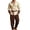 Brown, variant on LEKWK Renaissance Costume Men Medieval Costume Lace-Up V-Neck Pirate Shirt Pants with Vintage Belt and Arm Guards for Halloween Cosplay