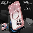 thumbnail image 6 of for iPhone 15 Pro Case Magnetic Clear Sillicone Cute Transparent Slim Soft TPU Luxury Protective Plating Bumper Case with MAGSAFE Charging, 6 of 8
