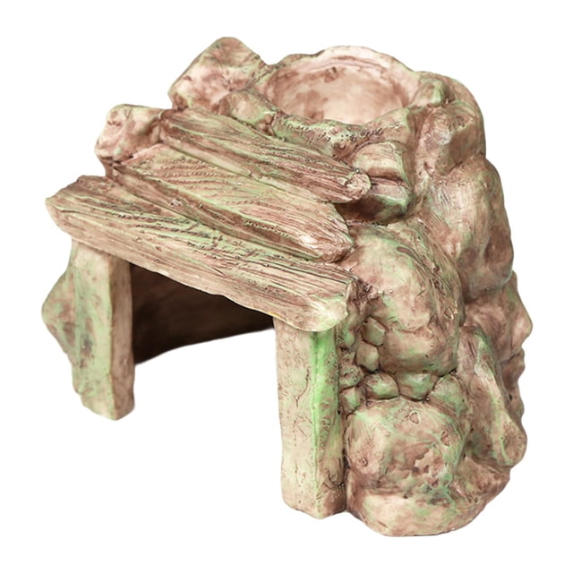 Decoraciones de Cuevas de Escondite para Reptiles, Adorno Creativo para Acuario, Cueva de Escondite para Anfibios, Reptiles Pequeños