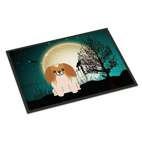 Carolines Treasures BB2293MAT Halloween Scary Pekingnese Red White Indoor or Outdoor Mat, 18 x 0.25 x 27 in.