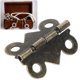 thumbnail image 4 of Bisagra de gabinete de metal Sailing para joyero retro 100 piezas Bronce 90 grados, 4 of 10