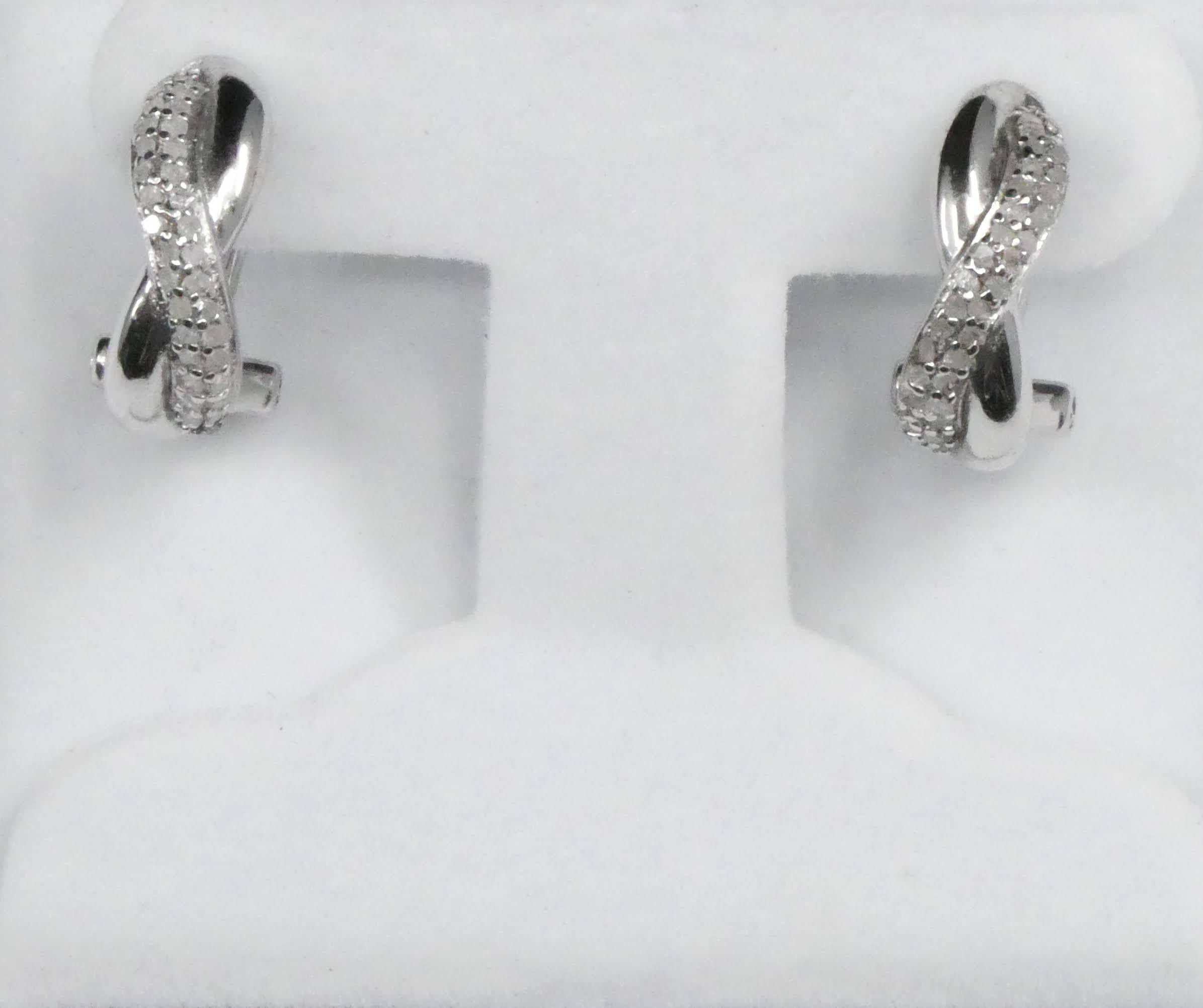 Victoria Townsend 925 Sterling Silver Inside/Out Hoop Earrings 