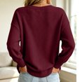 thumbnail image 4 of Womens Knit Sweaters Crewneck Long Sleeved Solid Pullover Sweater Tops Casual Loose Fit Fashion Soft Basic Knitwear, 4 of 6