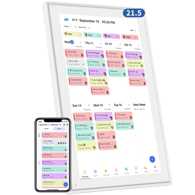 Calendario Digital Herncptar con Pantalla Táctil de 21.5"