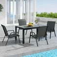 thumbnail image 2 of Costway Patio Rattan Chairs Set of 4 Stackable Dining Chair Set with Wicker Woven Backrest, 2 of 10