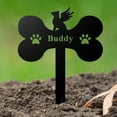 thumbnail image 4 of Metal Dog Memorial Grave Marker - Heart-Shaped Garden Plaque for Pet Loss Remembrance, Outdoor Yard Decoration, Sympathy Gift, 22x16.5cm, 4 of 9