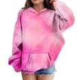 thumbnail image 5 of Mercatoo Teen Girls Tie Dye Cute Hoodies Cotton Fleece Warm Pullover Sweatshirts Tween Kids Long Sleeve Hoodie with Pockets, 5 of 8