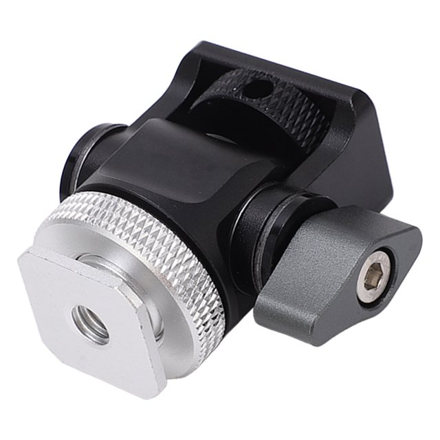 Field Monitor Holder, Portable Aluminum Alloy Camera Monitor Mount 1/4in Screw Hot Shoe For Phones For VCRS Silver,Red