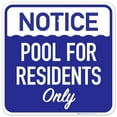 thumbnail image 1 of Notice Pool For Residents Only Sign, Pool Sign, 1 of 1
