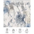 thumbnail image 5 of Blue White Floral Wrap Around Bed Skirts for Queen Bed 16" Drop,Bed Skirt with Adjustable Elastic Belt Dust Ruffle Bed Valance for Bedroom Hotel Luxury Botanical Garden Flowers Leaves Bed Frame Cover, 5 of 7