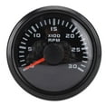 thumbnail image 2 of 52mm Tachometer, Water Proof 0 - 3000 RPM Outboard Tachometer, Boat Tachometer Gauge with Hour Meter, 7 Color Backlit RPM Gauge for Gas Engines, Easy Installation, 2 of 7
