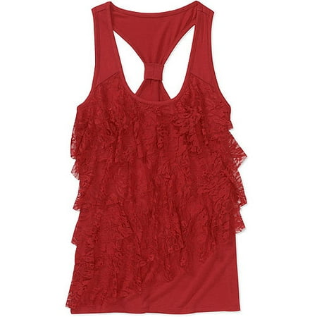 Walmart Credit Card Review >> No Boundaries Juniors' Lace Ruffle Racerback Tank ... Walmart Credit Card Review >> No Boundaries Juniors' Lace Ruffle Racerback Tank ...