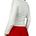 thumbnail image 3 of Diconna T-Shirt Blouse à Manches Longues à Col Rond pour Femme avec Imprimé Visage Humain, 3 of 8