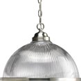 thumbnail image 1 of Progress Lighting P5103-09 Prismatic Glass Pendants, 15-1/4-Inch Diameter x 11-1/2-Inch Height, Nickel, 1 of 1
