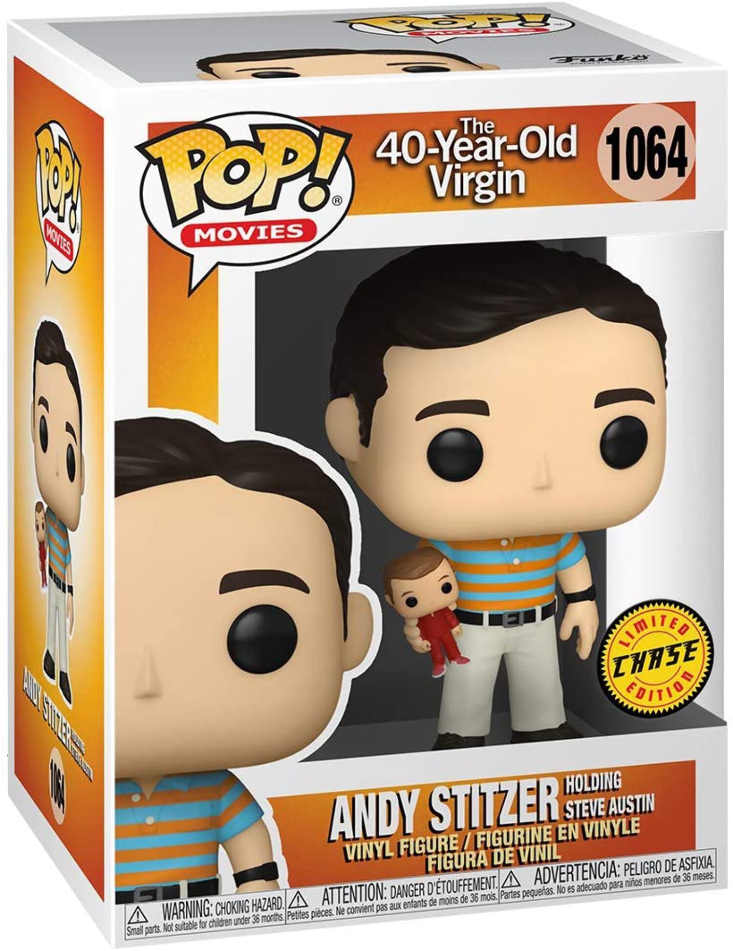 Funko Pop Andy Stitzer Mit Oscar Goldman | #1064, 9,5 Cm | Aus "40 Year Old Virgin" Mit Displaybox-Schutz