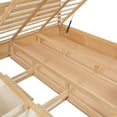 thumbnail image 6 of Euroco Queen Size Lift up, Wood Platform Bed Frame with Drawers, Hydraulic Storage System for Adults, Wood Color, 6 of 18