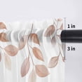 thumbnail image 5 of Vintage Leaf Valance Curtains for Kitchen/Living Room/Bathroom/Bedroom Window, Rod Pocket Small Topper Half Short Window Curtains Voile Sheer Scarf, Fallen Leaves Autumn Tree Branch Plant 60"x18", 5 of 8