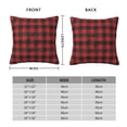 thumbnail image 2 of Honeii Red Black Plaid Print Throw Pillow, Square Decorative Pillow Forms Soft Fluffy Plump Pillow Decorative Pillow Inserts,Couch Pillows-12"x12", 2 of 7