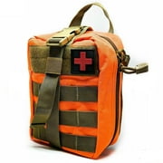 Tactical First Aid Kit Medical Rip Away EMT IFAK Survival Pouch Bag Orange Color