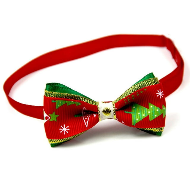 Collar de pajarita para mascotas Billuyoard pequeño Navidad ajustable para perros y gatos