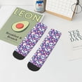 thumbnail image 7 of Pofeuu blue flower Skull colorful Print 30cm Socks, Adult Running Hiking Socks for Youth and Adult, 7 of 7