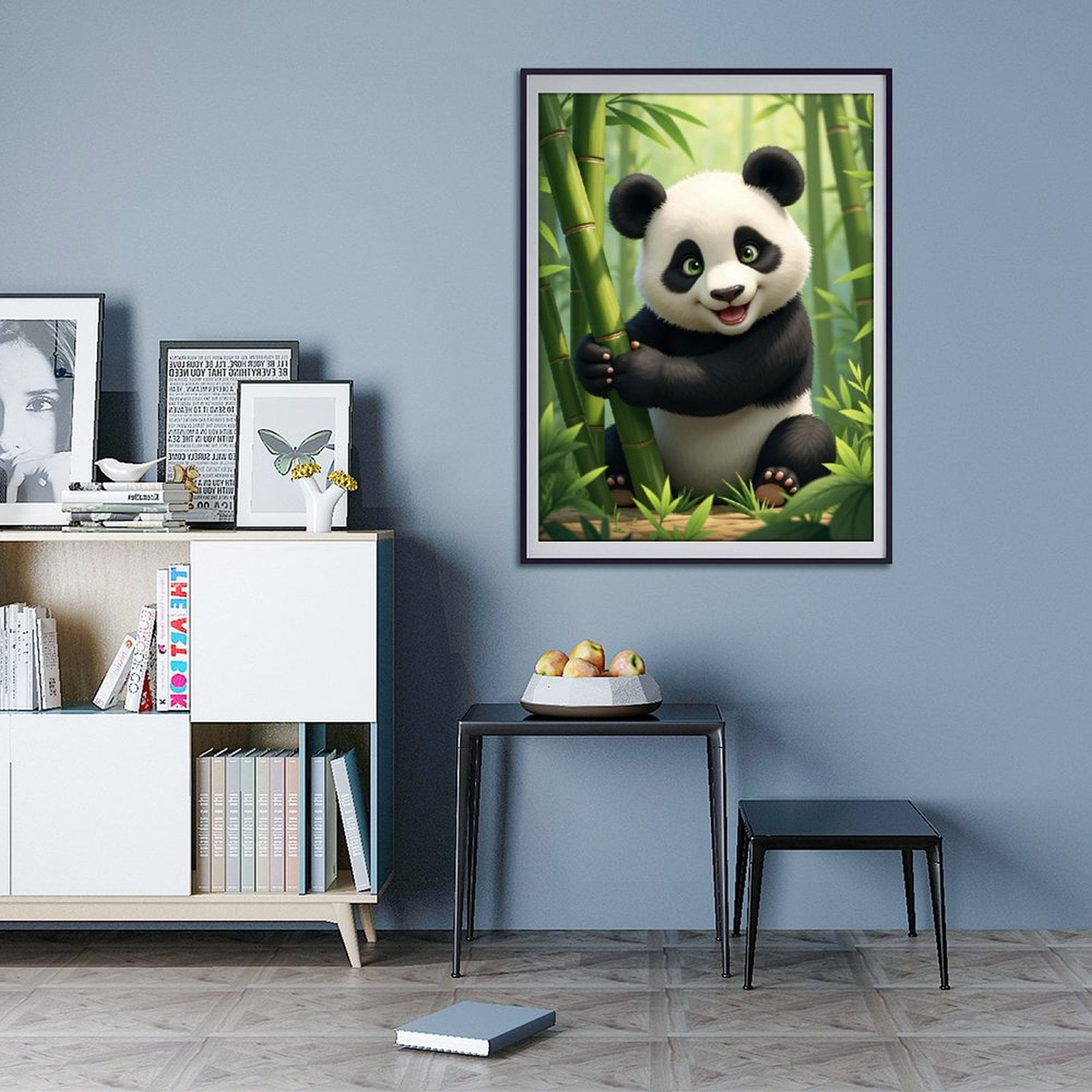 Diamond Art Kit for Adults, Cute Panda Forest Scene Diamond Painting for Adults Beginners, 5D DIY Diamond Art Painting Kits, Colorful Diamond Painting Craft for Home Decor 12x16