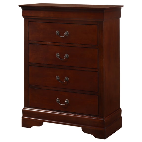 Louis Phillipe Cherry 4 Drawer Chest of Drawers (31 in L. X 16 in W. X 41 in H.)