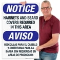 thumbnail image 2 of Bilingual Hairnets And Beard Covers Required In This Area Sign, OSHA Sign, 24x36 Corrugated Plastic, 2 of 7