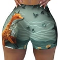 thumbnail image 2 of Fotbe Paper Fox Crow Fantasy Shorts Sin Costuras – Shorts Deportivos de Cintura Alta para Mujer, Elásticos para Gimnasio, Yoga, Running o Ciclismo-Small, 2 of 8
