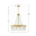 thumbnail image 2 of Fiona 4 Light Antique Gold Chandelier with Clear Beads, 2 of 7
