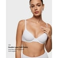 thumbnail image 3 of Women's Inbarely Plus Demi Bra Balconette Unlined Underwire Plunge Bras, 3 of 5