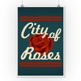 thumbnail image 2 of Portland, Oregon, Retro Skyline, City of Roses (9x12 Wall Art Print, Home Decor), 2 of 3