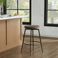 thumbnail image 4 of CHITA 26" Swivel Counter Height Bar Stools Set of 4 Wood Barstools with Detachable Back&Metal Base, 4 of 11