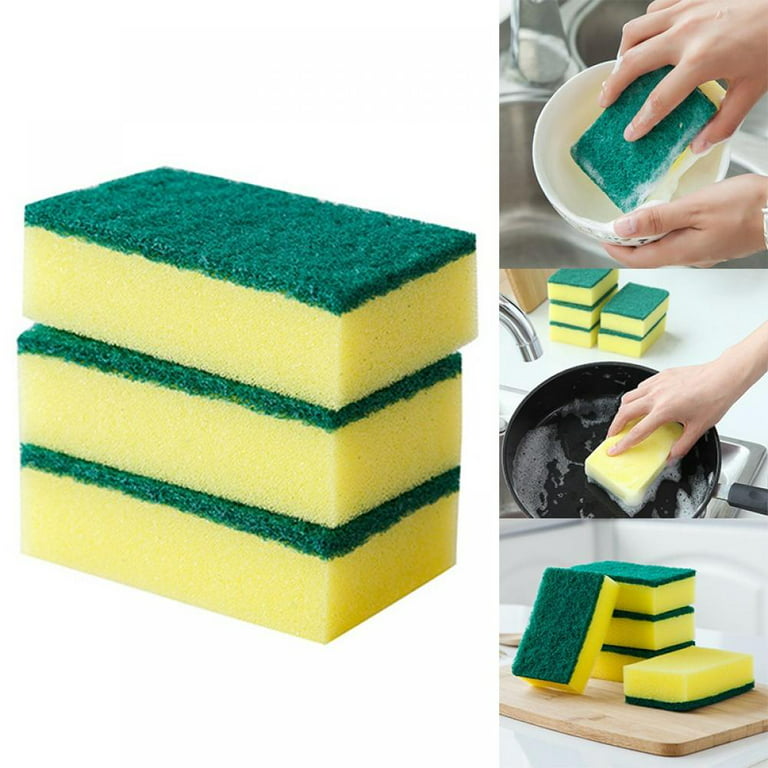 Kitchen Cleaning Sponges,non-scratch For Dish,scrub Sponges,cleaning Scrub  Sponges, For Kitchen, Dishes, Bathroom, Car Wash, Abrasive Scrubber Sponge  Dish Pads - Temu