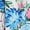Light Blue Floral (Polyester), variant on AURA Plus Size Retro Geometric Maxi Dress V Neck Short Sleeve Elastic Waist Pleated Long Dress with Side Slit for Spring