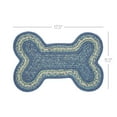 thumbnail image 3 of VHC Brands Jolie Farmhouse 11.5"x17.5" Accent Rug Blue Recycled Plastic (PET) Striped Water-Resistant Bone Shape Floor Decor, 3 of 6