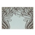 thumbnail image 1 of Art Nouveau Cutting Board, Vintage Victorian Renaissance Curving Branches in Earth Tones Classic, Decorative Tempered Glass Cutting and Serving Board, Small Size, Seal Brown White, by Ambesonne, 1 of 1