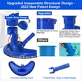 thumbnail image 3 of DISEN Portable Pool Vacuum Jet Underwater Cleaner W/Brush & Leaf Bag, Swimming Pool Spa Jet Vacuum Cleaner, Handheld Portable Pool Vacuum for Above Ground Pool, Spas, Ponds & Fountains, 3 of 7