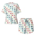 thumbnail image 4 of Kdxio Colorful Geometric Print Pajamas Sets for Women Short-Sleeved Pjs with Lounge Shorts Two Piece Sleepwear S-4XL, 4 of 9