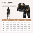 thumbnail image 4 of Yiaed Vintage Ornate Skull Print Pajamas Women's Long Sleeve Sleepwear Soft Button Down Loungewear Pjs Lounge Set Nightwear Womens Pajama Pants-Medium, 4 of 7