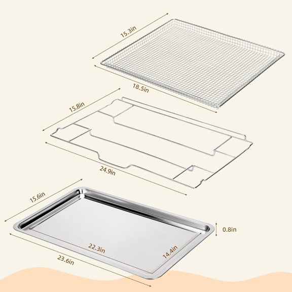 New upgrade Air Fry Tray for 30" Oven with Drip Pan, Compatible with Wall Ovens, Ranges, and Wall Oven/Microwave Combinations